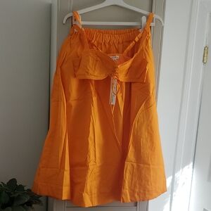For Love And Lemons Orange A-Line Skirt